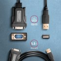 AXAGON ADS-1PQN Adapter USB 2.0 > RS-232 Port szeregowy, 1,5m kabel, chip FTDI