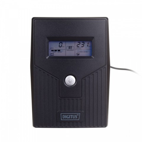 Digitus Zasilacz awaryjny UPS Line-Ineractive LCD, 800VA/480W, 1x12V/9Ah, AVR, 2xSCHUKO, USB, RJ11