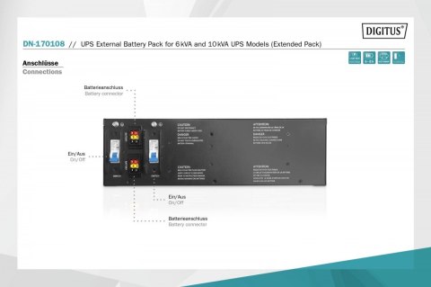 Digitus Moduł rozszerzający (Battery Pack), (20x12V 9Ah) do UPS 6kVA DN-170106 i 10kVA DN-170107