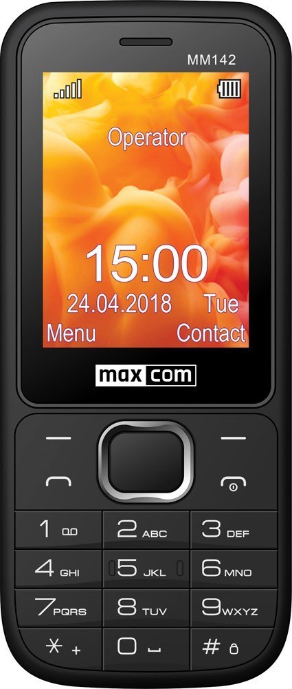 Maxcom Telefon MM 142 DUAL SIM czarny