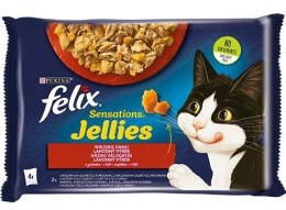 FELIX Sensations wołowina, kurczak - mokra karma dla kota - 4x 85g