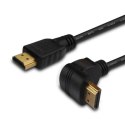 SAVIO KABEL HDMI V2.0 KĄTOWY 4K OFC CZARNY, ZŁOTE KOŃCÓWKI, ETHERNET/3D 1,5M CL-108