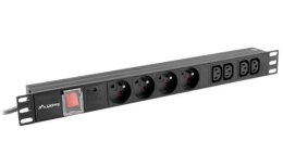 Lanberg Listwa zasilająca Rack PDU 1U 16A 4X 230V PL 4X IEC C13 2m czarna