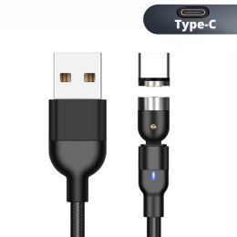 Maclean Magnetyczny kabel USB C 3w1 1m kątowy MCE474