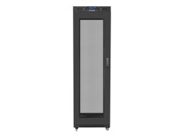 Lanberg Szafa instalacyjna rack stojąca 19 42U 600x800 czarna, drzwi perforowane lcd (flat pack)