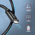AXAGON BUCM2-CM20AB Kabel USB-C - USB-C, 2.0m 5A charging, ALU, 240W PD, oplot, USB2.0, czarny