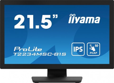 IIYAMA Monitor ProLite 21.5 cala T2234MSC-B1S IPS,10PKT.VGA,HDMI,DP