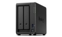 NAS Synology DS723+; Tower; 2x (3.5" SATA HDD); AMD Ryzen R1600;,2GB DDR4 ECC (max. 32GB), 2x 1GbE RJ-45