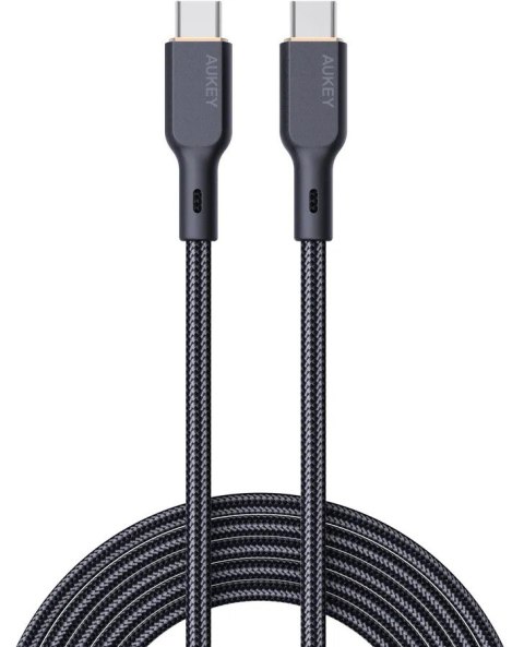 AUKEY CB-KCC102 kabel USB-C - USB-C 1.8m 100W PD 5A 20V kevlar + nylonowy oplot