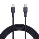 AUKEY CB-NCC2 nylonowy kabel USB C - USB C | 1.8m | 3A | 60W PD | 20V