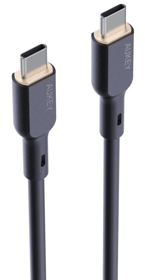 AUKEY CB-SCC101 kabel USB-C - USB-C 1m 100W PD 5A 20V silikonowy czarny