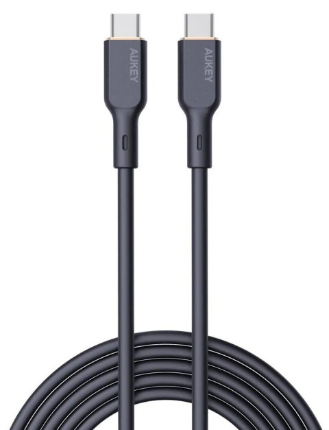 AUKEY CB-SCC101 kabel USB-C - USB-C 1m 100W PD 5A 20V silikonowy czarny