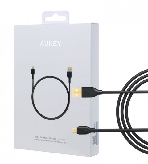 AUKEY CB-MD1 kabel micro USB - USB-A 1m 480 Mbps Quick Charge czarny