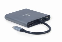 Gembird Adapter USB-C Hub HDMI USB-C PD VGA USB 3.0 Audio Card