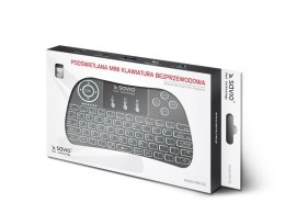 Savio Podświetlana klawiatura bezprzewodowa TV Box, Smart TV, konsole, PC, KW-02