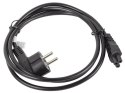 Lanberg Kabel zasilający Laptop (MIKI) IEC 7/7 - IEC 320 C5 1.8M VDE czarny