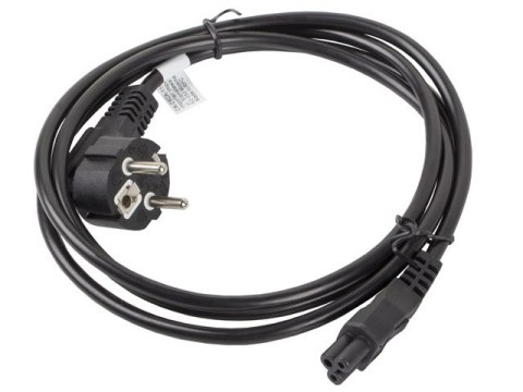 Lanberg Kabel zasilający Laptop (MIKI) IEC 7/7 - IEC 320 C5 1.8M VDE czarny