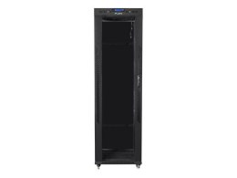 Lanberg Szafa instalacyjna rack stojąca 19 42U 600x800 czarna, drzwi szklane lcd (Flat pack)