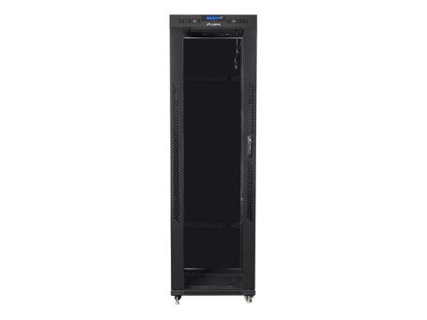 Lanberg Szafa instalacyjna rack stojąca 19 42U 600x800 czarna, drzwi szklane lcd (Flat pack)