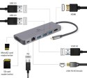 Gembird Hub USB-C do HDMI 1xUSB-C GbE 2xUSB-A Card PD