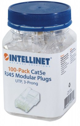 Intellinet Wtyk RJ45 UTP na drut 8p8c kat.5e słoik 100szt.