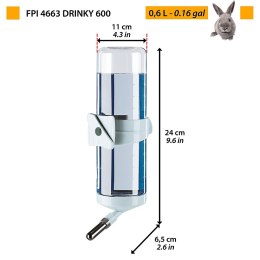 FERPLAST DRINKY 4663 LARGE - pojnik automatyczny dla gryzoni - 600 ml