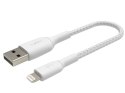 Belkin Kabel Braided USB- Lightning 15cm biały