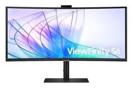 Samsung Monitor 34 cale ViewFinity S65VC VA 3440x1440 UWQHD 21:9 1xHDMI 1xDP 1xUSB-C (90W) 2xUSB 3.0 LAN (RJ45) 5ms HAS Webcam głośniki 