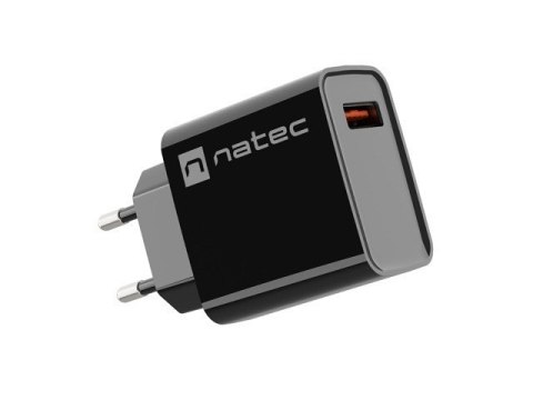 Natec Ładowarka sieciowa Ribera 1x USB-A 18W Czarna