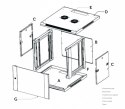 Extralink Szafka wisząca rack 9U 600x450 szara metalowe drzwi