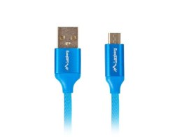 Lanberg Kabel Premium USB micro BM - AM 2.0 1.8m niebieski QC 3.0