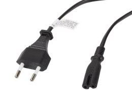 Lanberg Kabel zasilający EURO (radiowy) CEE 7/16 - IEC 320 C7 1.8M czarny