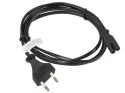 Lanberg Kabel zasilający EURO (radiowy) CEE 7/16 - IEC 320 C7 1.8M czarny