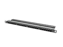 Lanberg Patch Panel 24 Port 0.5U Kat.5E czarny