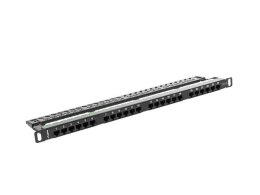 Lanberg Patch Panel 24 Port 0.5U Kat.5E czarny