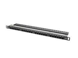 Lanberg Patch Panel 24 Port 0.5U Kat.6 czarny