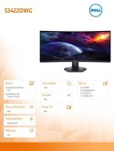 Dell Monitor S3422DWG 34 cale VA LED 21:9/3440x1440/HDMI/DP/3Y