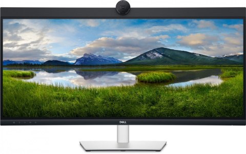 Dell Monitor P3424WEB 34 cale IPS Zakrzywiony WQHD (3440x1440)/21:9/HDMI/DP/USB-C/RJ-45/Kamera/Głośniki/Mikrofon/3Y