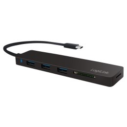 LogiLink Hub USB-C 3.1, 3-porty z czytnikiem kart