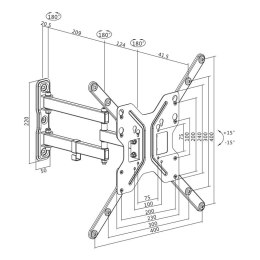 LogiLink Uchwyt ścienny LCD/LED VESA, 23-55', max. 30kg