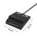 Qoltec Inteligentny czytnik chipowych kart ID SCR-0636 | USB typu C