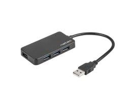 Hub USB Natec Moth 4xUSB 3.0 czarny