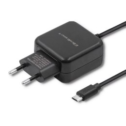 Ładowarka sieciowa Qoltec 12W | 5V | 2,4A | MicroUSB | Czarna