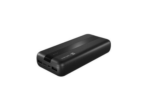 Powerbank Natec Trevi Slim 20000mAh 2x USB-A + 1x USB-C czarny