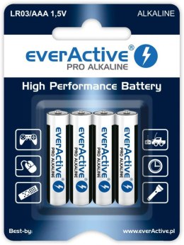 Baterie alkaliczne AAA/LR03 everActive Pro Alkaline 4 sztuki