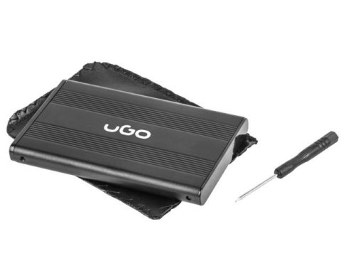 Obudowa na dysk HDD/SSD UGO UKZ-1003 USB 2.0 SATA 2,5" aluminium