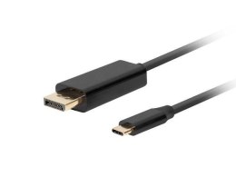 Kabel adapter Lanberg USB-C(M) - Displayport(M) 1m 4K 60Hz czarny