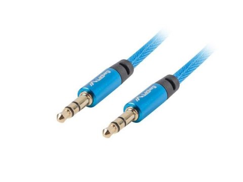 Kabel audio Lanberg Premium stereo minijack - minijack M/M 2m niebieski