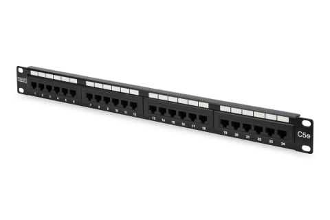 Patch panel DIGITUS 19" 24x RJ45 UTP kat. 5e 1U