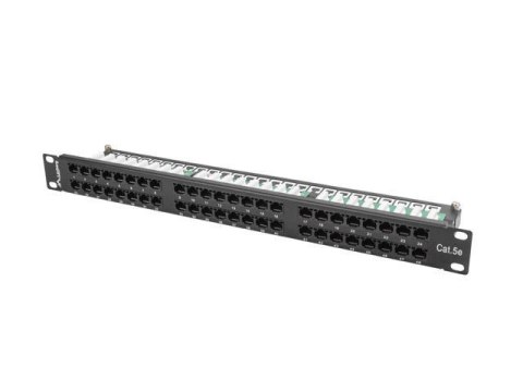 Patch panel Lanberg PPU5-1048-B 48 port 1U kat.5e czarny